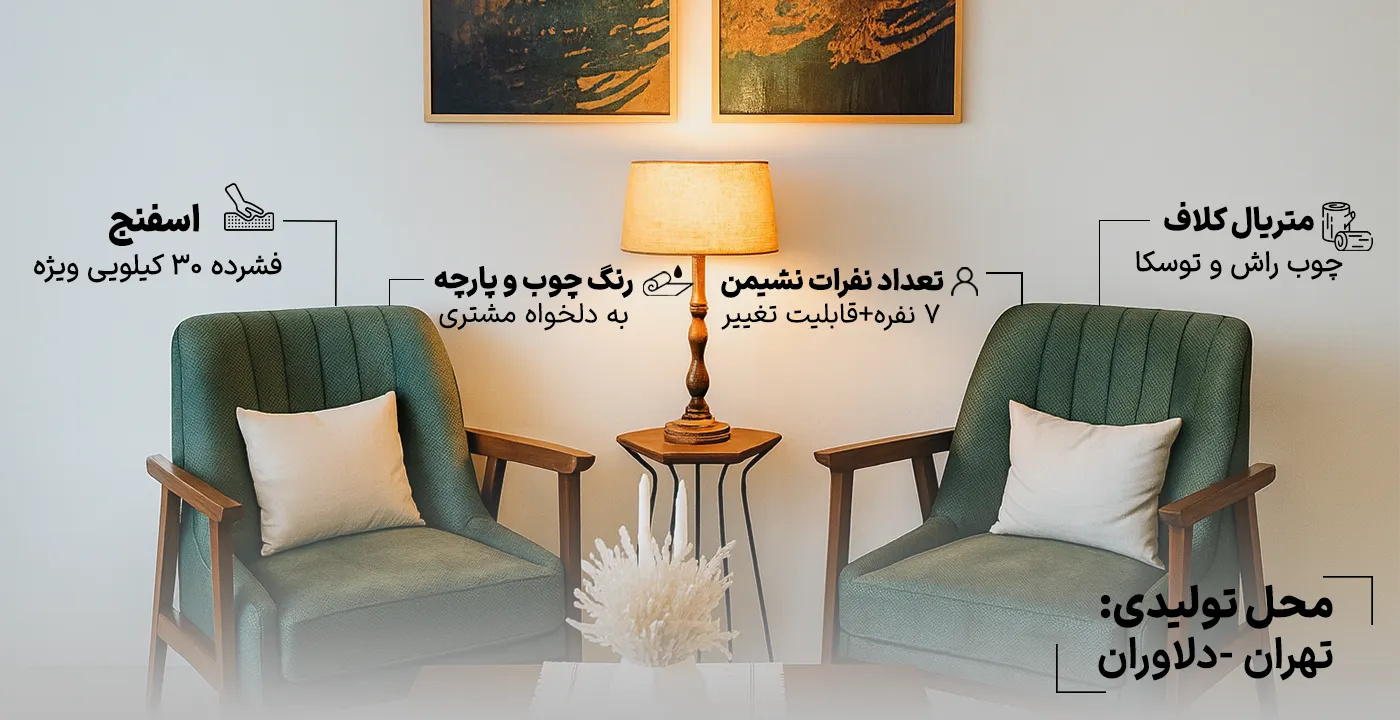 مبل 7 نفره راحتی دنیز 3