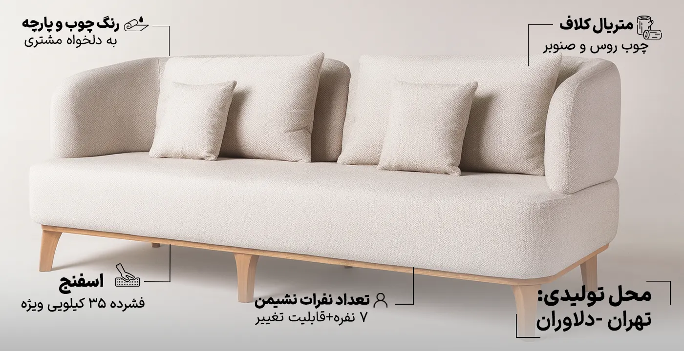 مبل 7 نفره راحتی مدل الینا 0