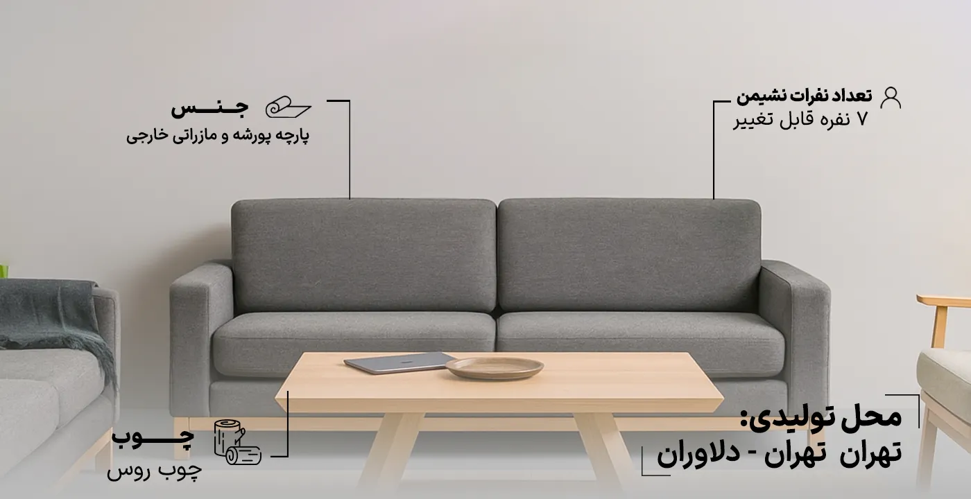 مبل 7 نفره راحتی میلانو 2