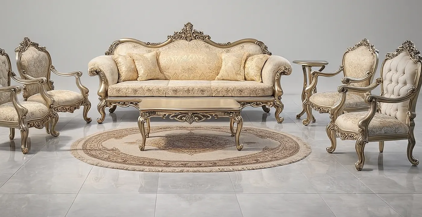 مبل استیل چراغان 7 نفره