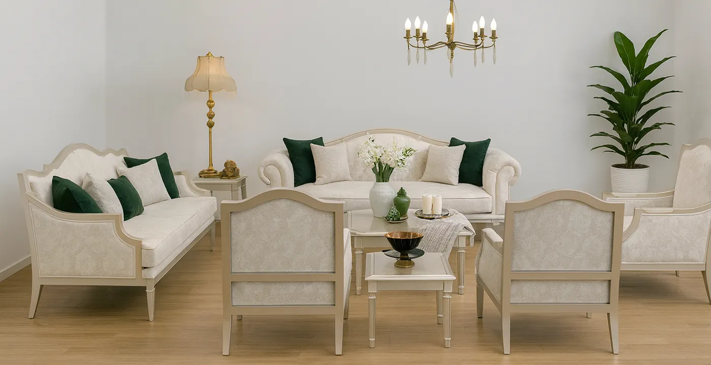 مبل کلاسیک آلفردو مدل گالاتان 7 نفره