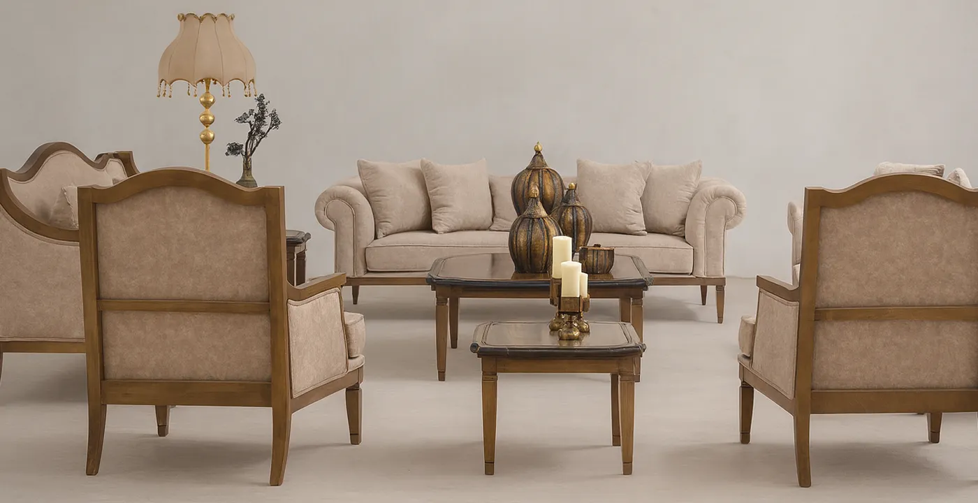 مبل کلاسیک آلفردو مدل گلوریا 7 نفره