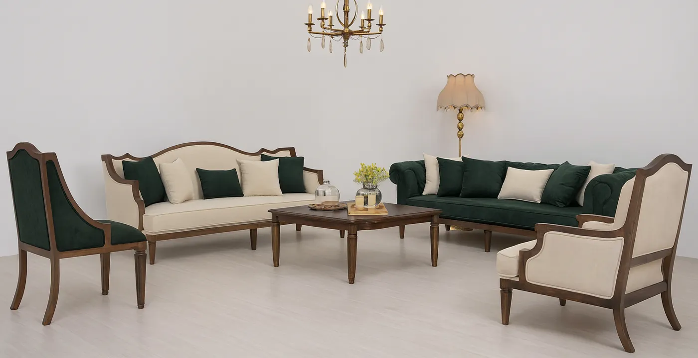 مبل کلاسیک آلفردو مدل ژوبین 7 نفره