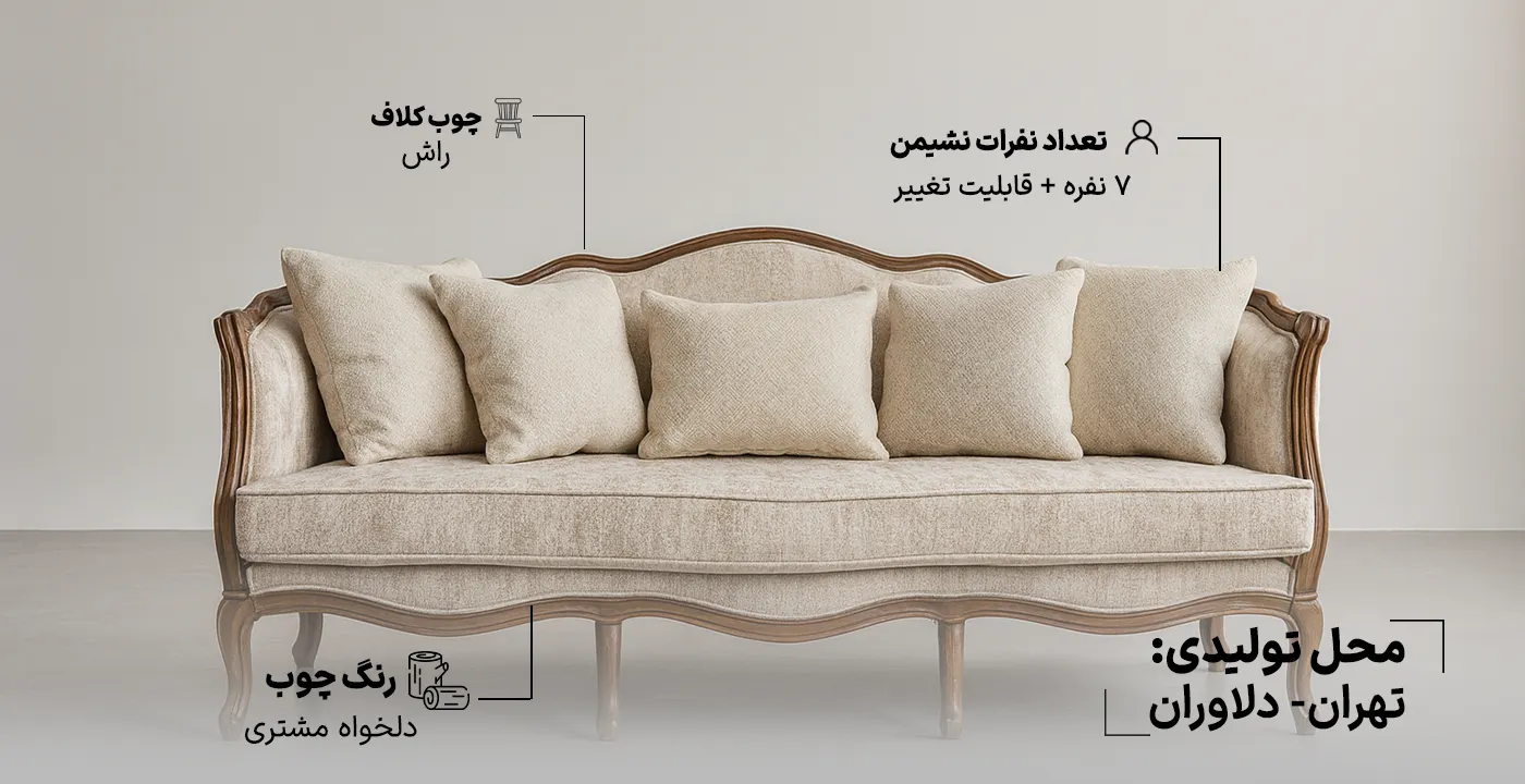 مبل کلاسیک چستر فرانسوی آرشام  2