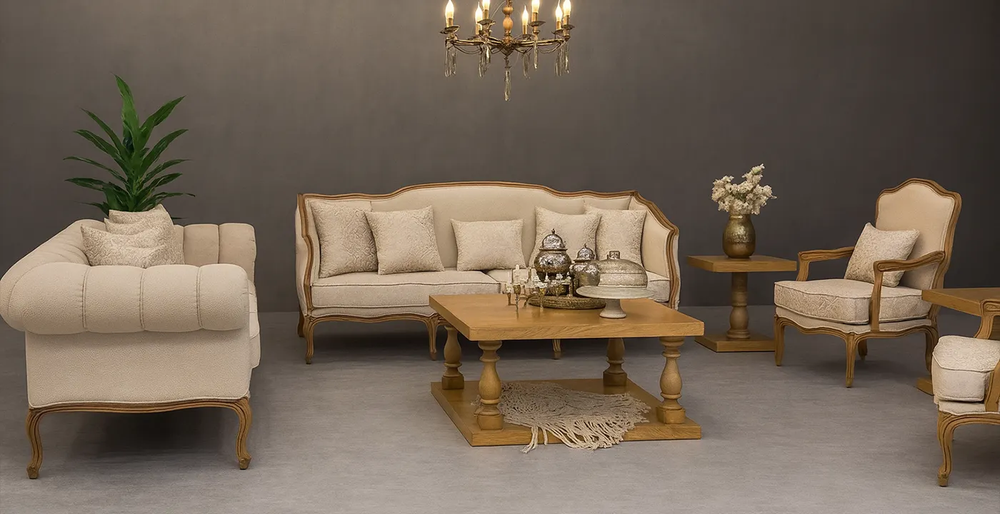 مبل کلاسیک فرانسوی الماس