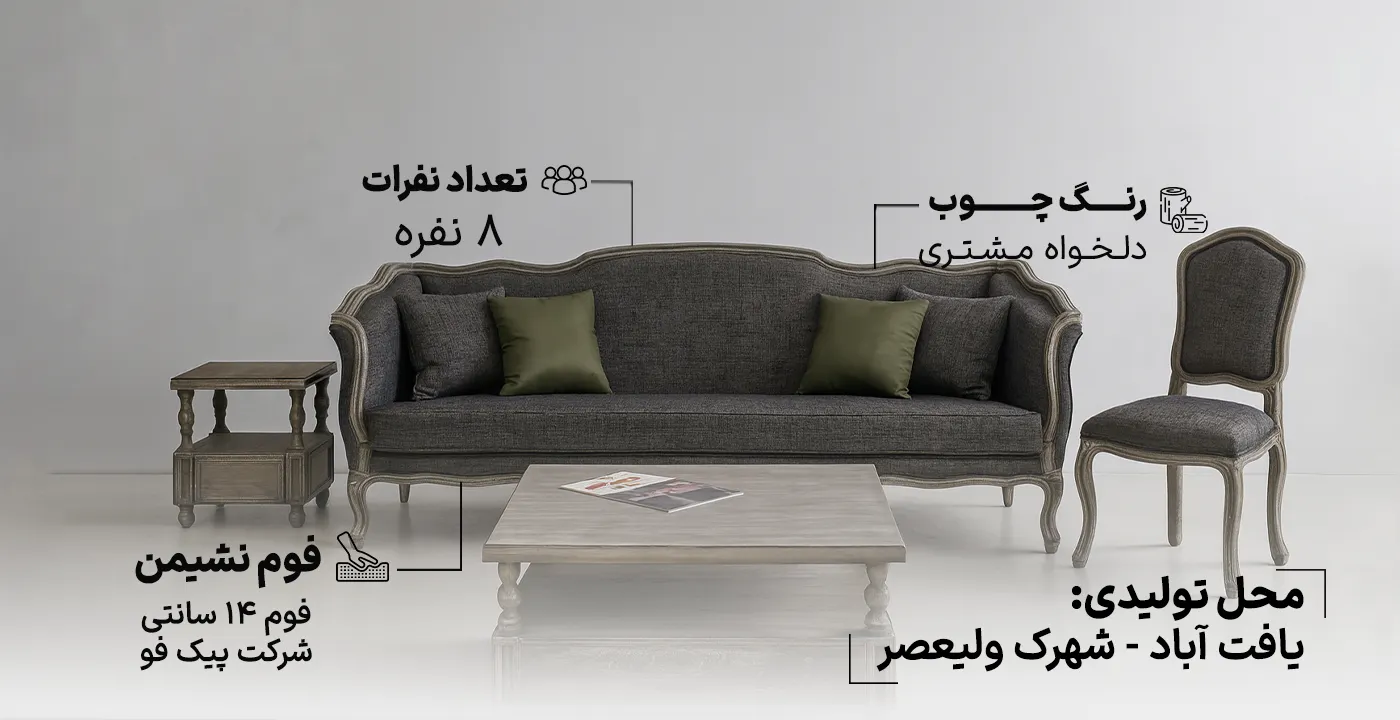 مبل کلاسیک فرانسوی چستر لئو2