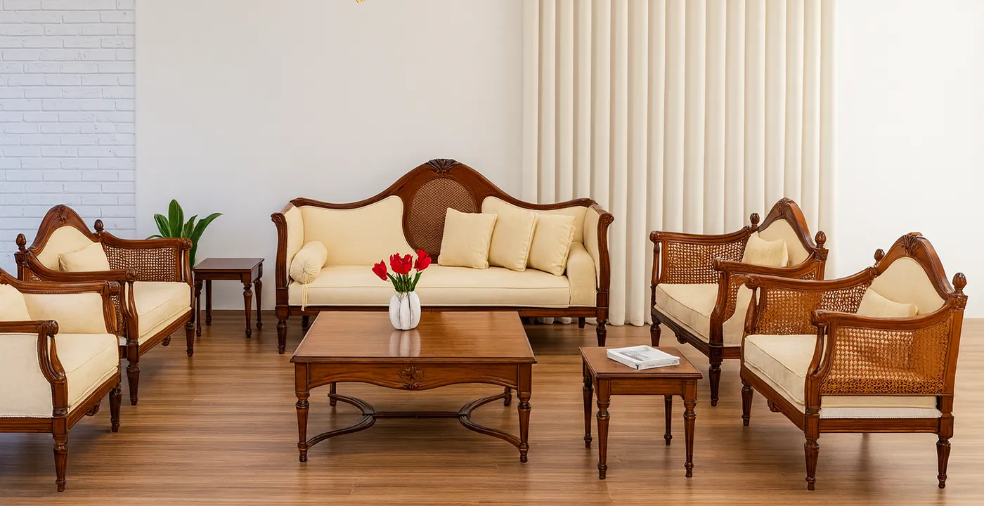 مبل کلاسیک فرانسوی کاجی مدل پرنیان