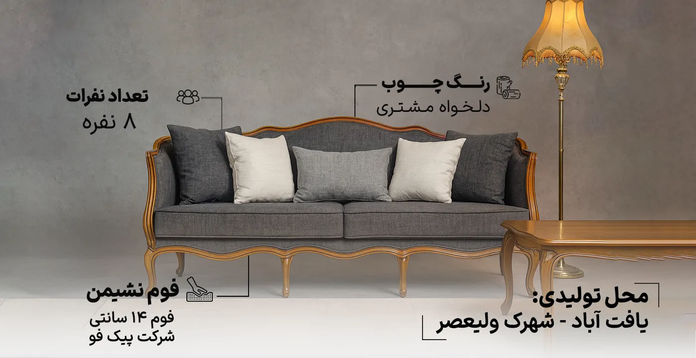 مبل کلاسیک فرانسوی کاپریس 2