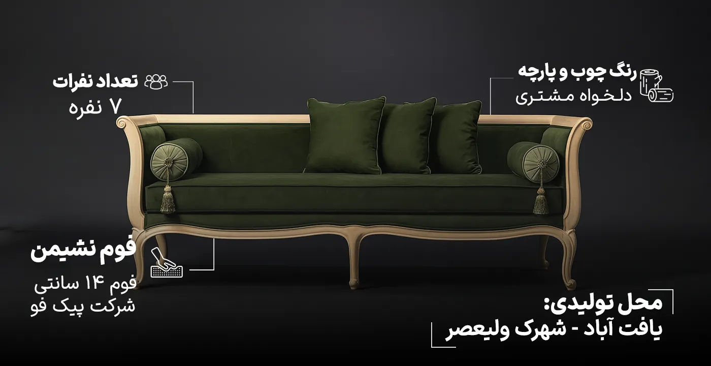 مبل کلاسیک فرانسوی نیکان 7.1