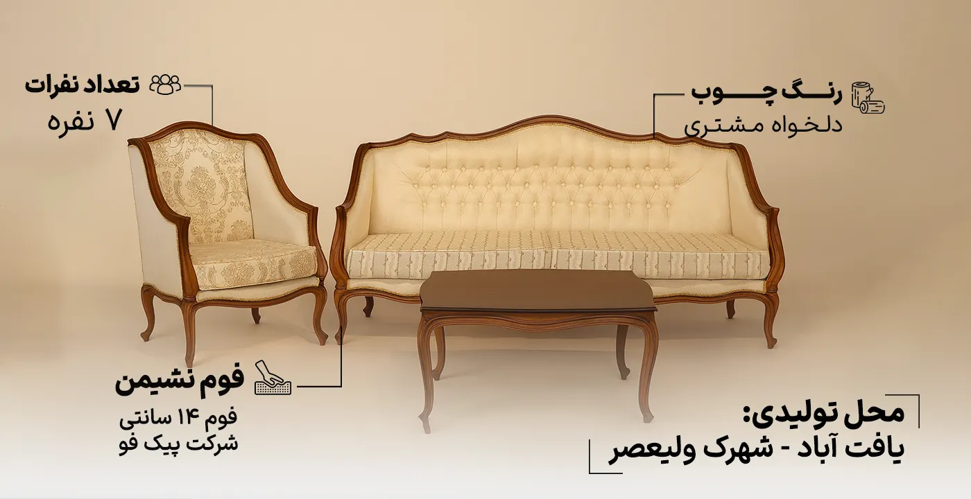 مبل کلاسیک فرانسوی ونوس 3