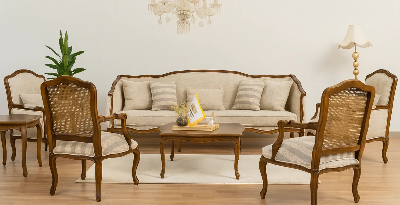 مبل کلاسیک فرانسوی راشل 7 نفره0