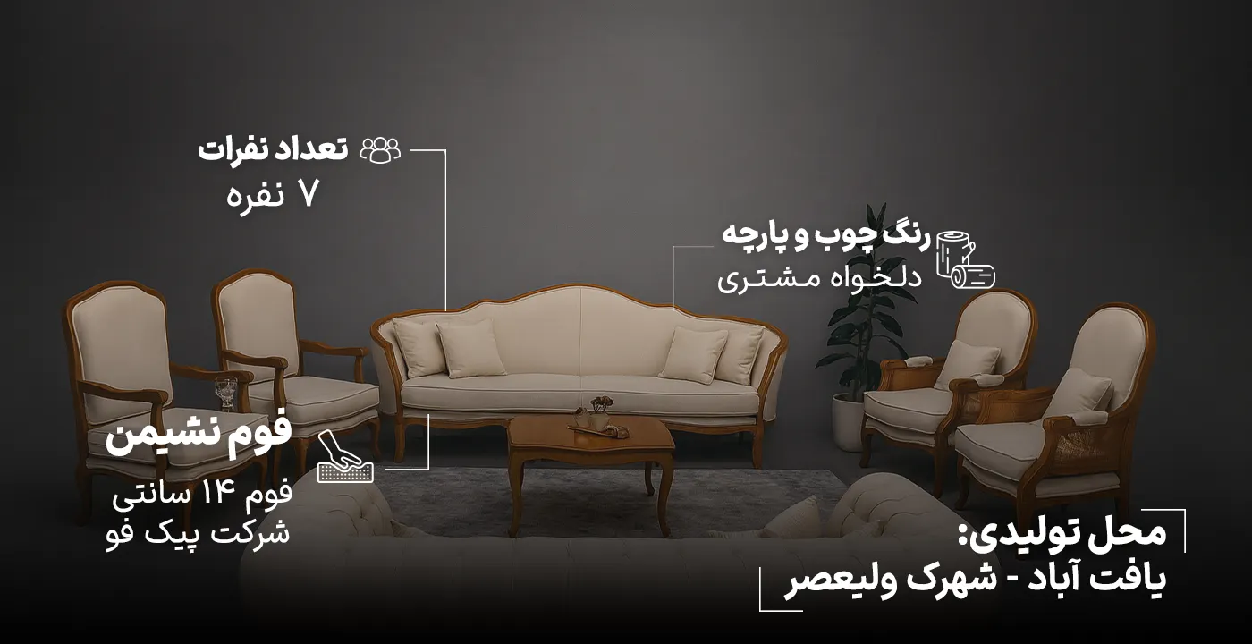 مبل کلاسیک فرانسوی روما .1-1