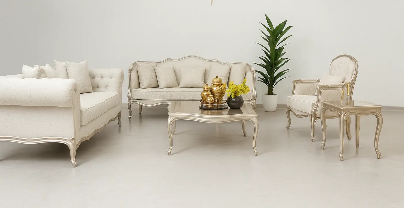 مبل کلاسیک فرانسوی روما 7 نفره 3