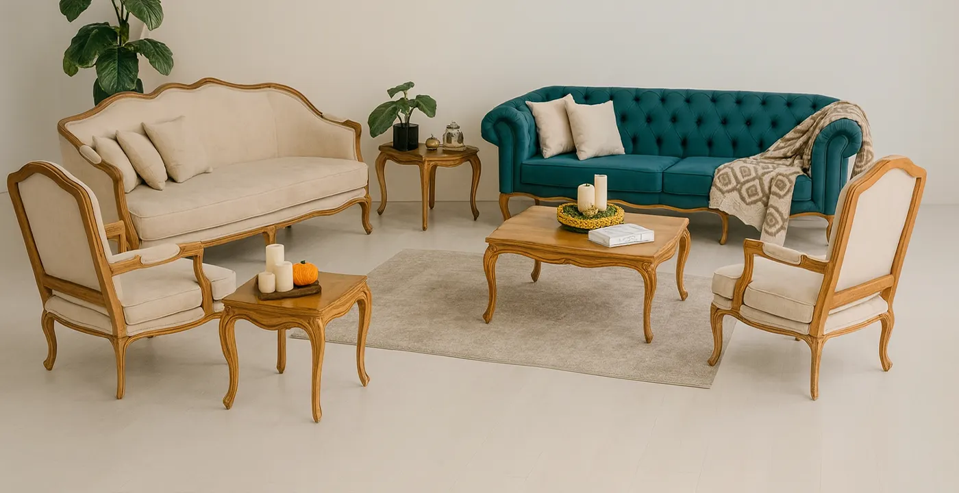 مبل کلاسیک فرانسوی روما 8 نفره