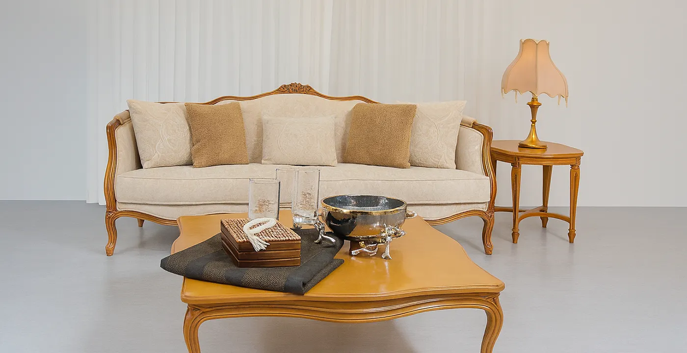 مبل کلاسیک فرانسوی سه گل تاج