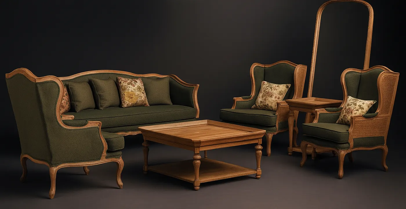 مبل کلاسیک فرانسوی ستونی