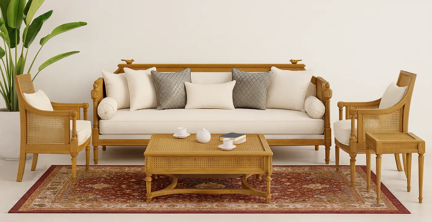 مبل کلاسیک کاجی 8 نفره-1