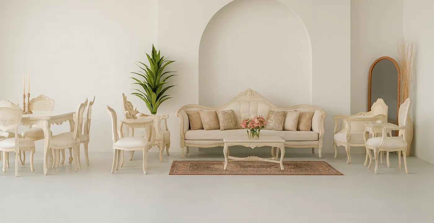 مبل کلاسیک کاجی مدل پرنیان