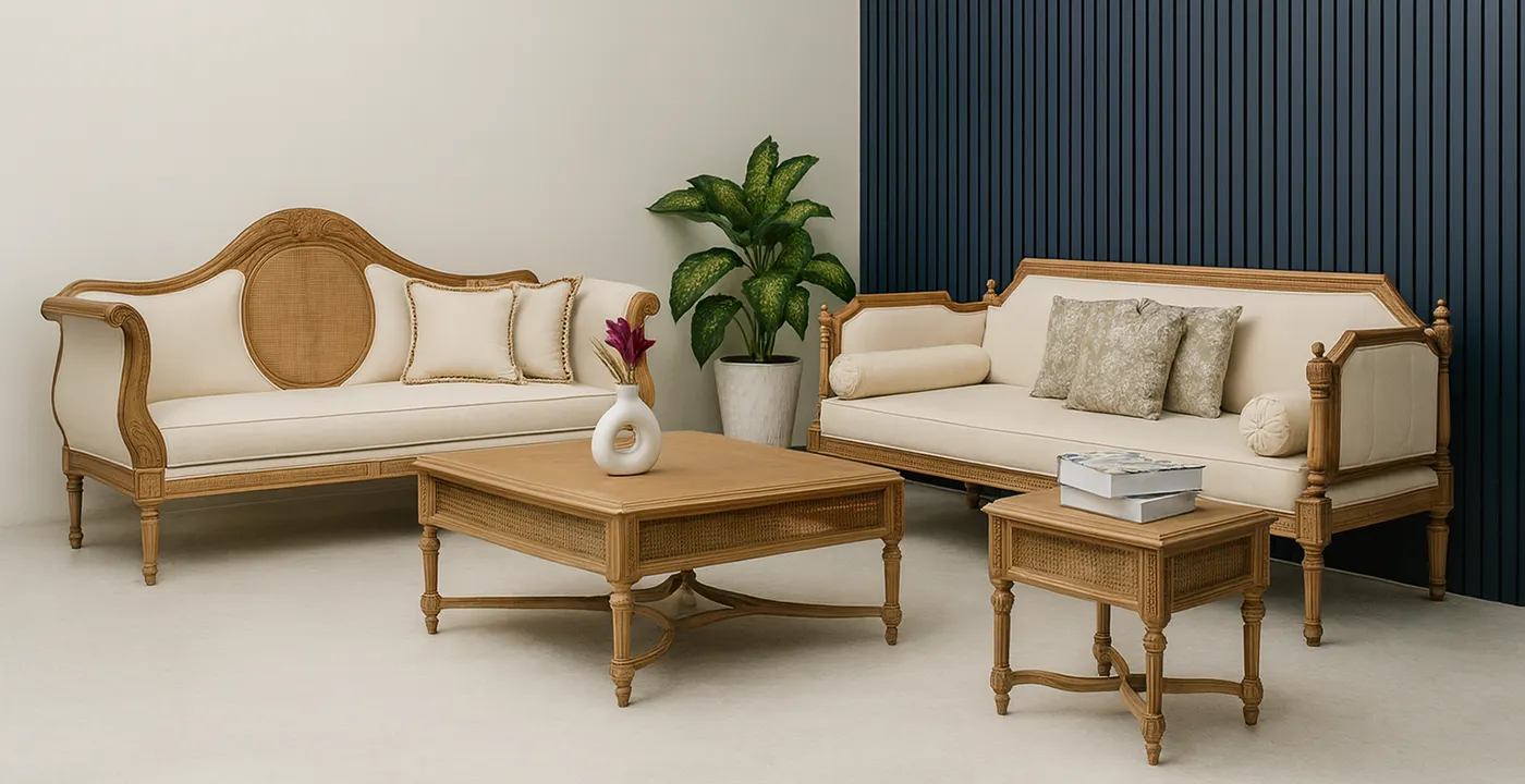 مبل کلاسیک کاجی پرنیان مدل فلورا