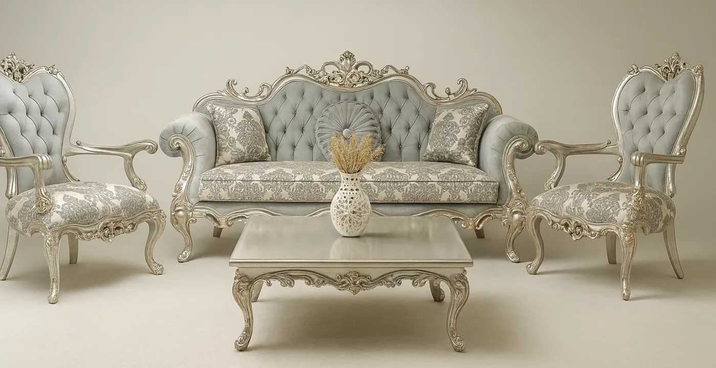 مبل کلاسیک مدل افسون 7 نفره