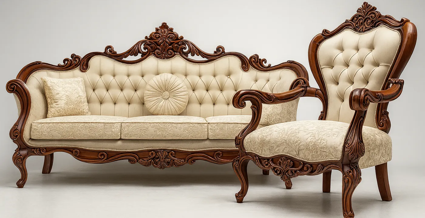 مبل کلاسیک مدل ماهور لیانا 7 نفره