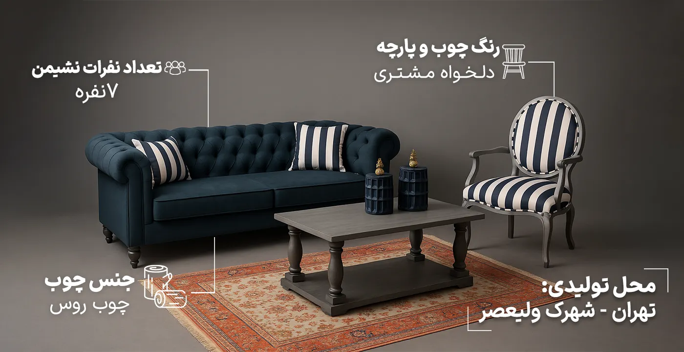 مبل راحتی چستر لوگانو