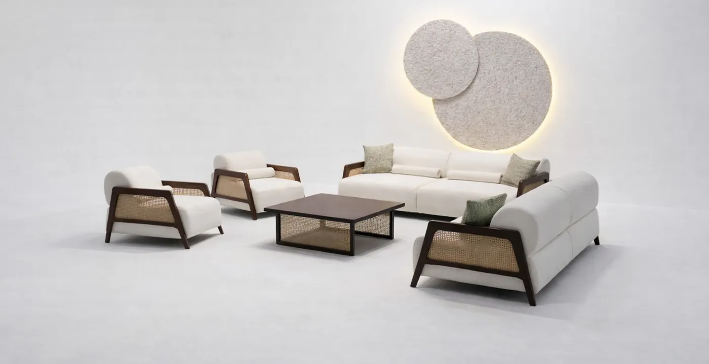 مبل راحتی مدل حصیری 7 نفره 2