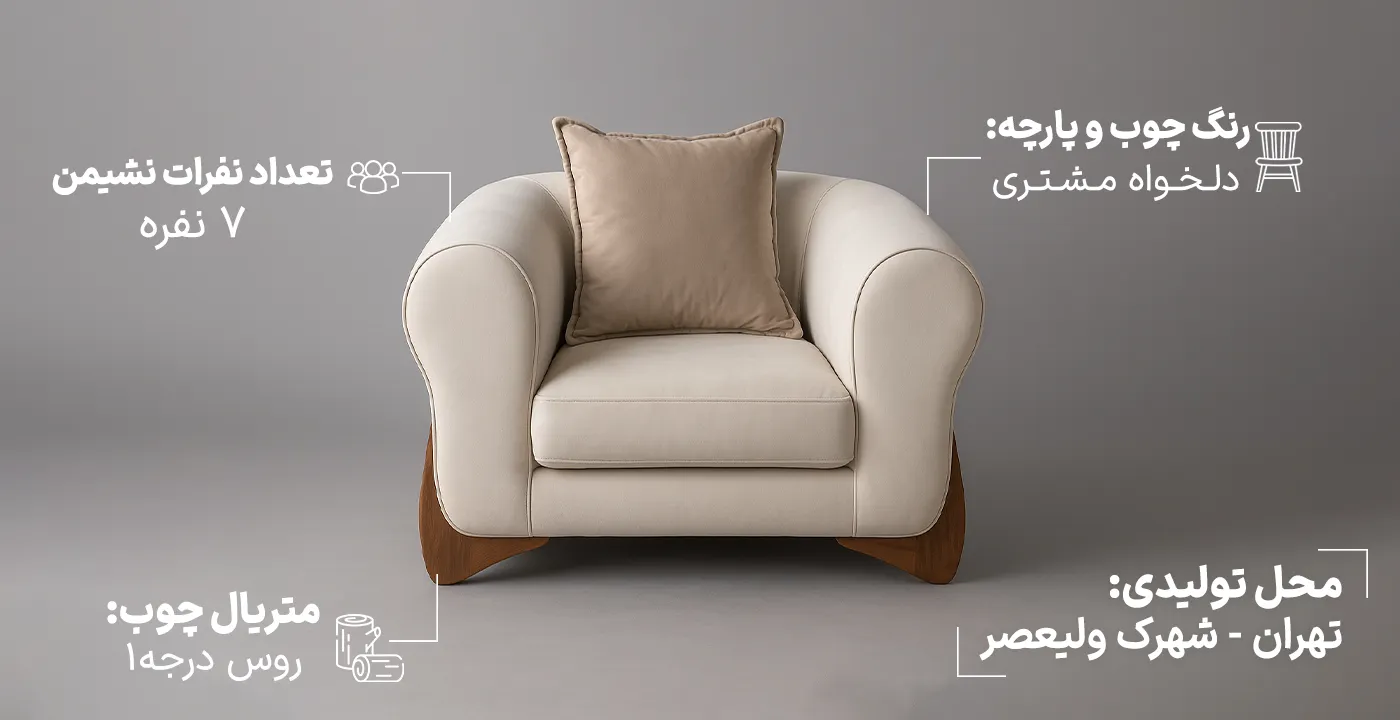 مبل راحتی مینیمال پاندا 1