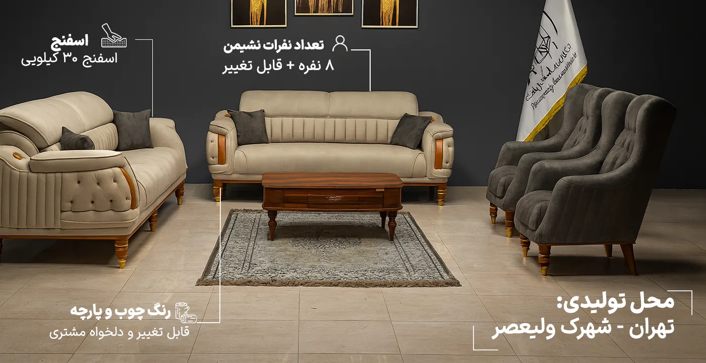 مبل راحتی ویکتور 8 نفره 3