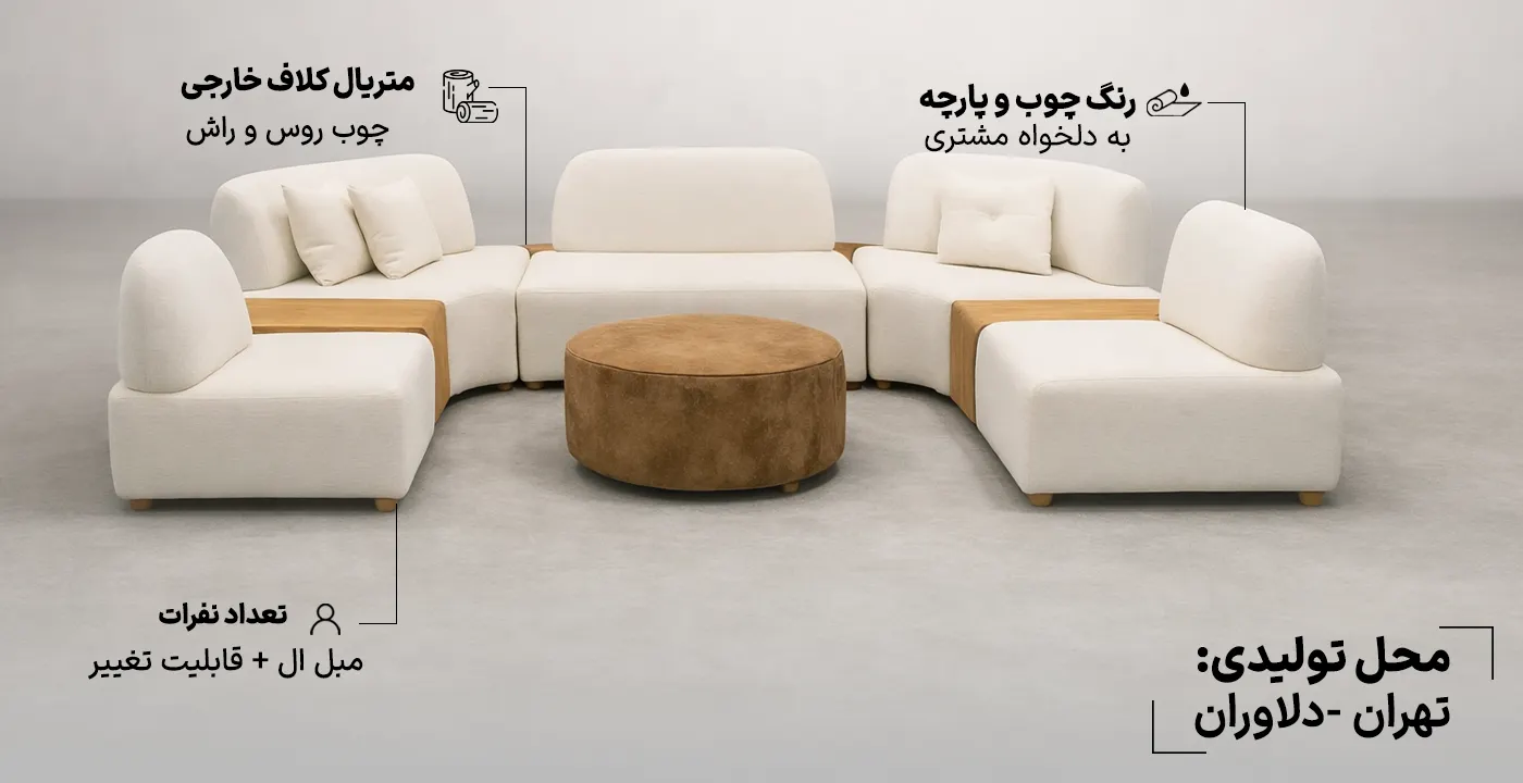 مبل راحتی یو مدل لاریسا 2