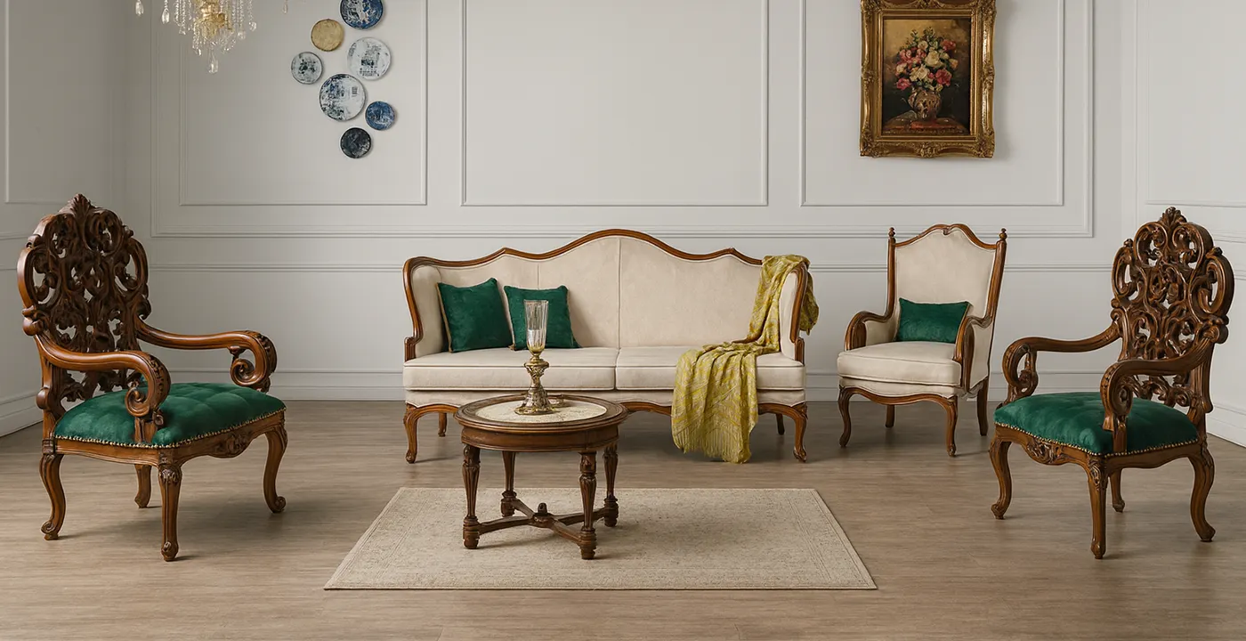 مبل سلطنتی کینگ مدل زمرد