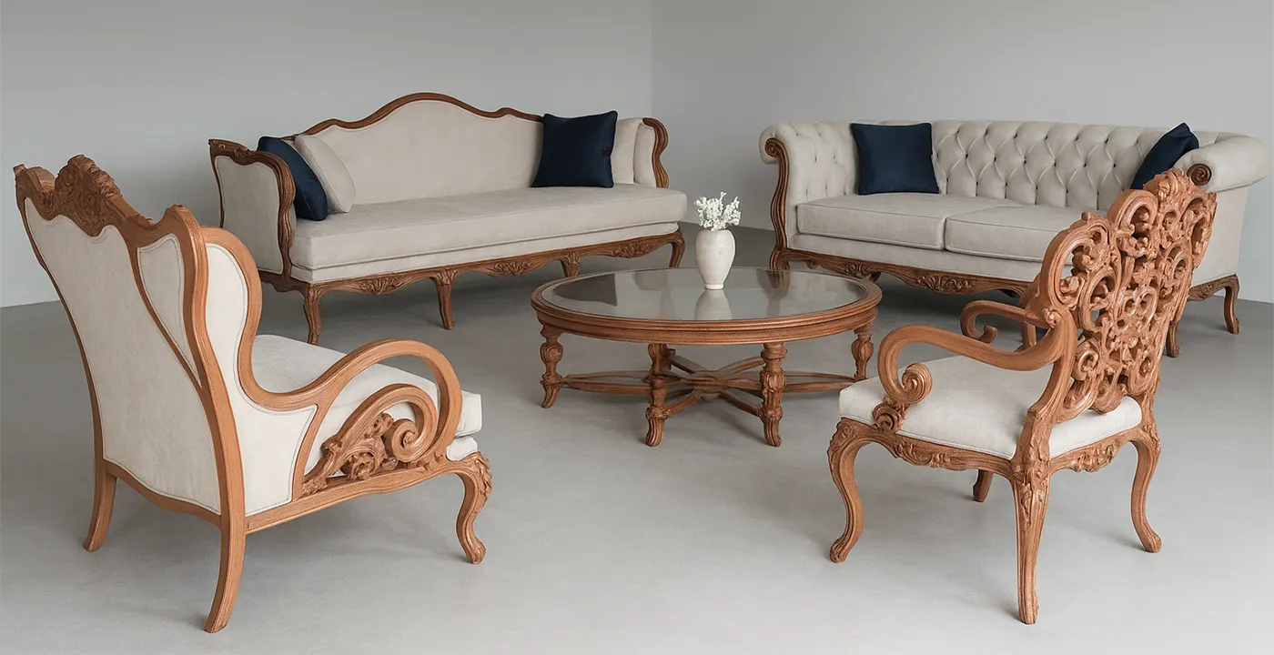 مبل سلطنتی مدل کینگ