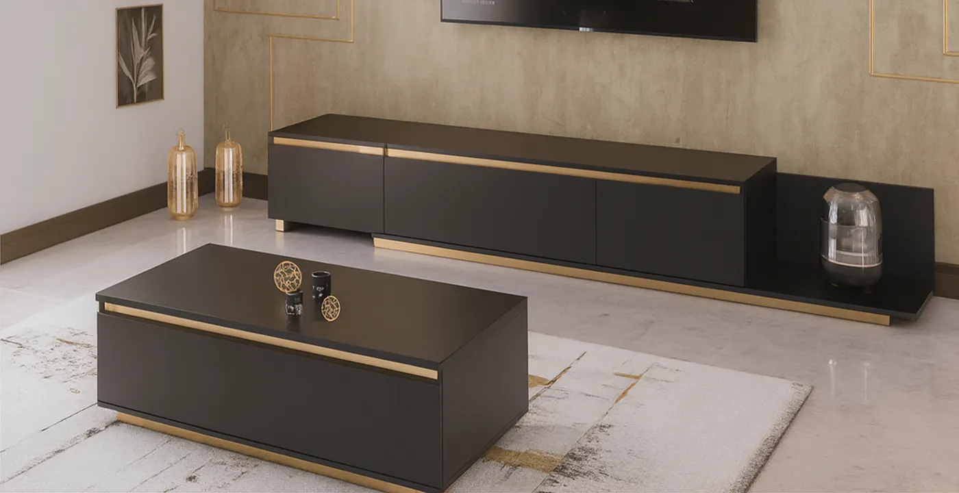 میز جلو مبلی و عسلی نیو گلدن