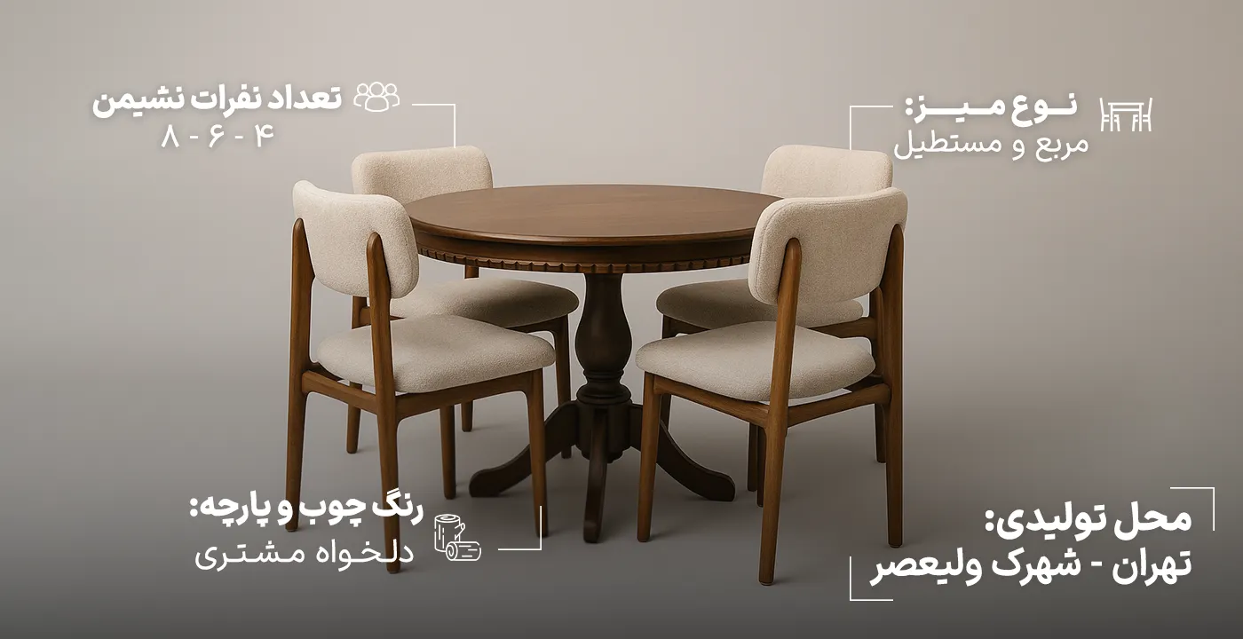میز ناهارخوری 01کاترین 1