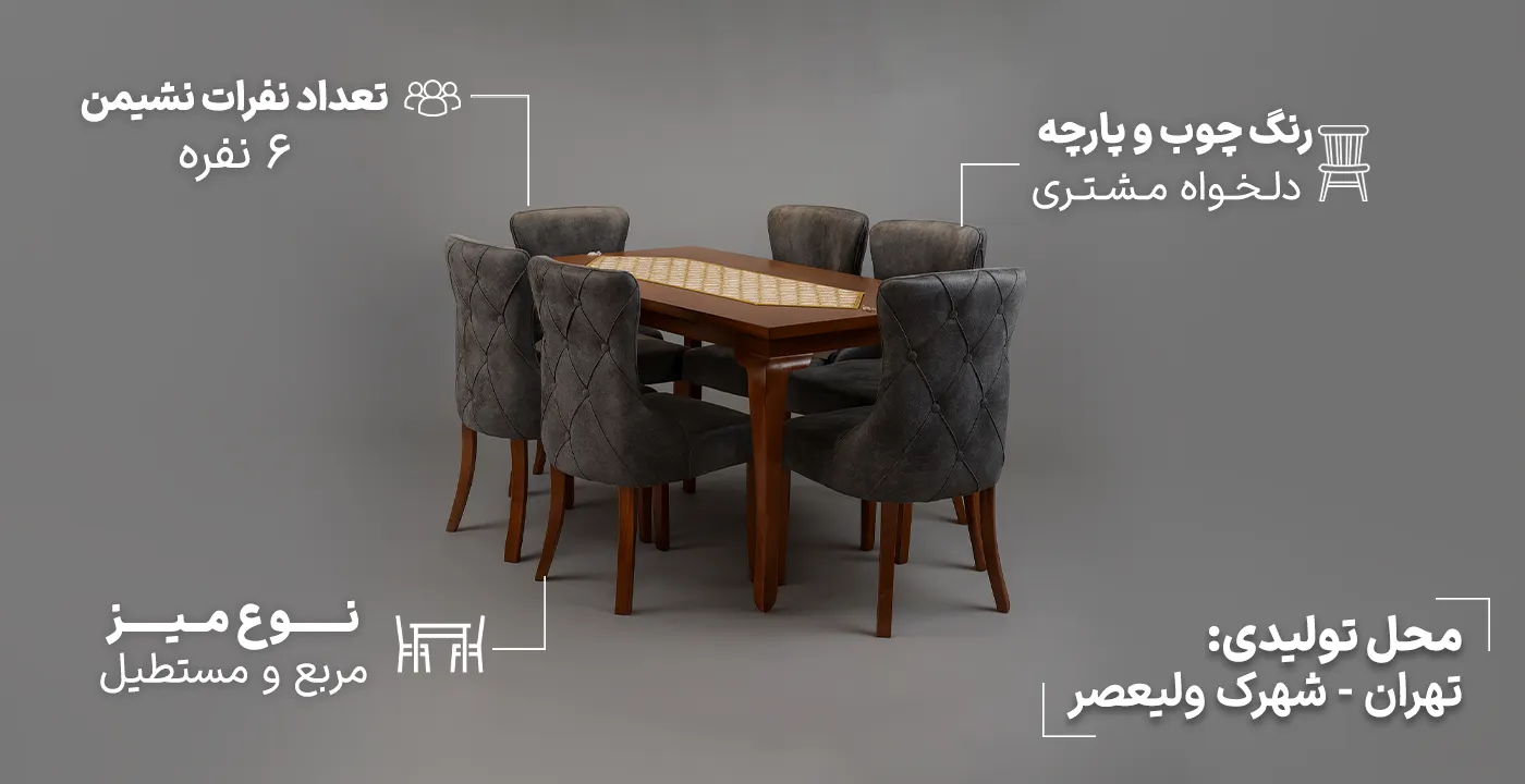 میز ناهارخوری چستر 6.1