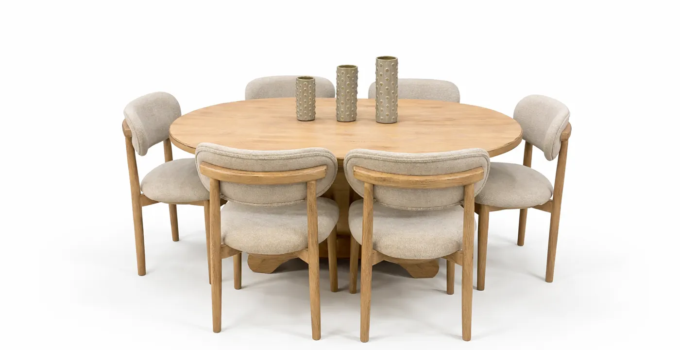 میز ناهارخوری مدل نوبل 6 نفره