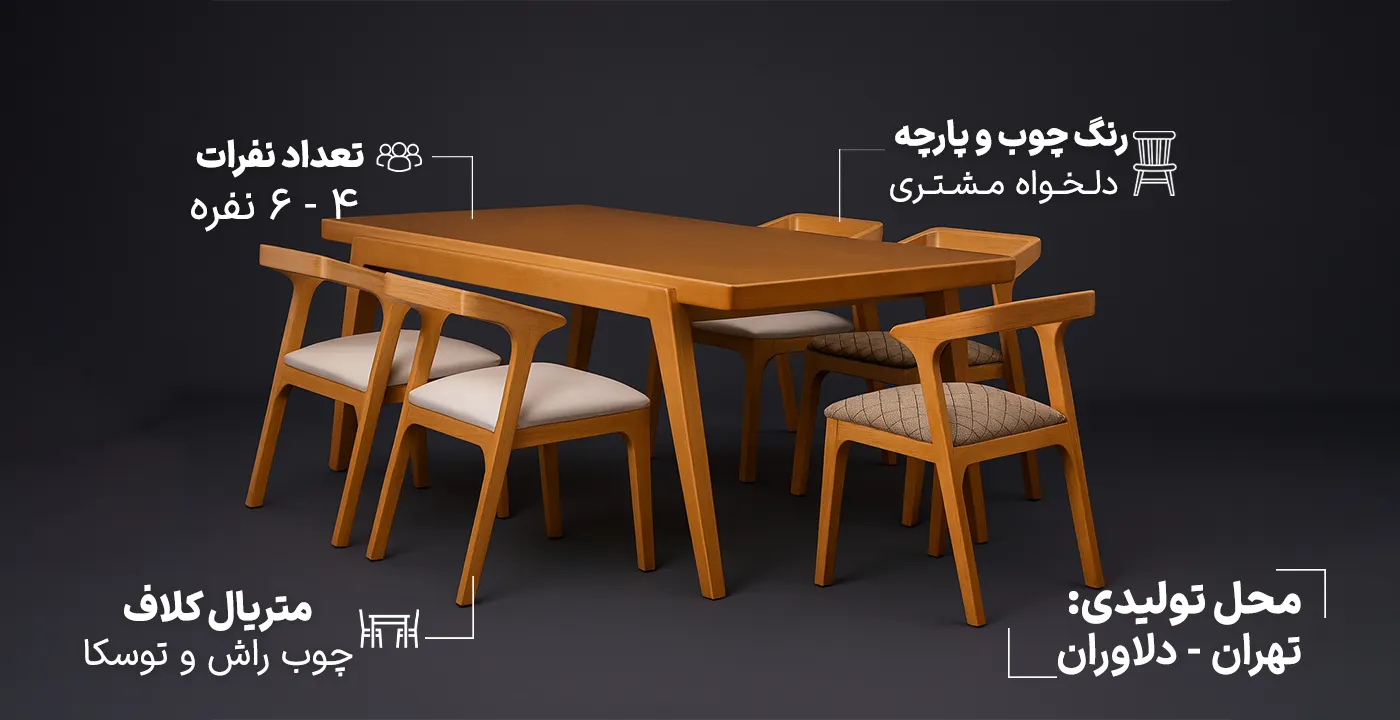 میز ناهارخوری مدرن 4 _ 6 نفره 2
