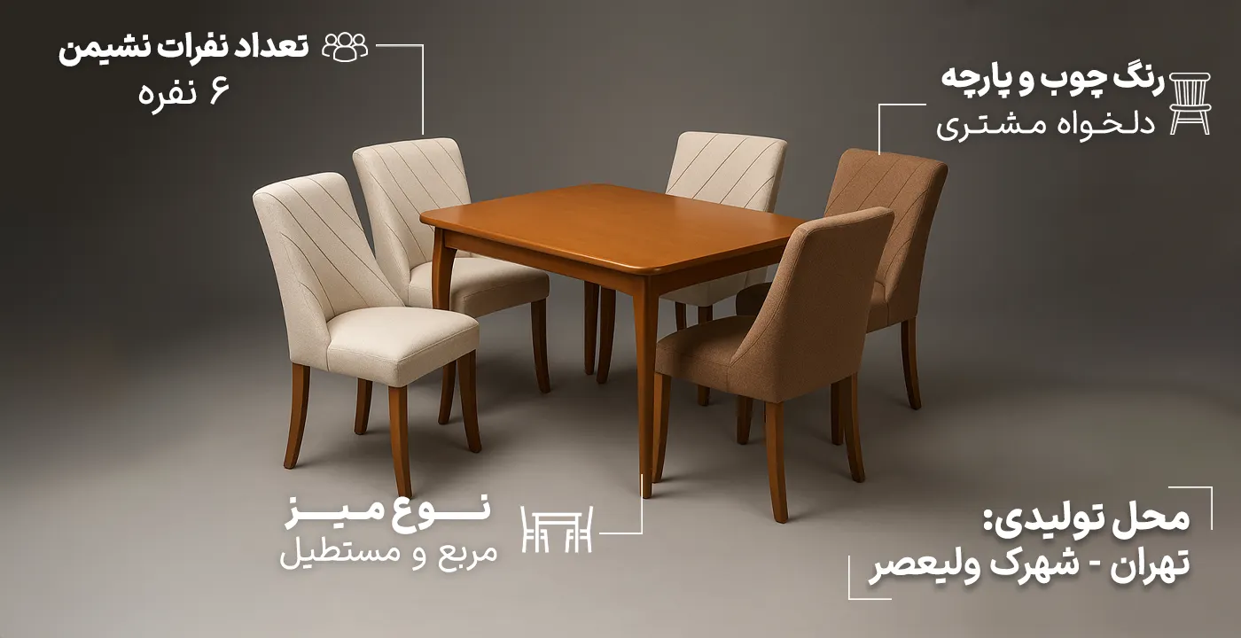 میز ناهارخوری مرینوس 11