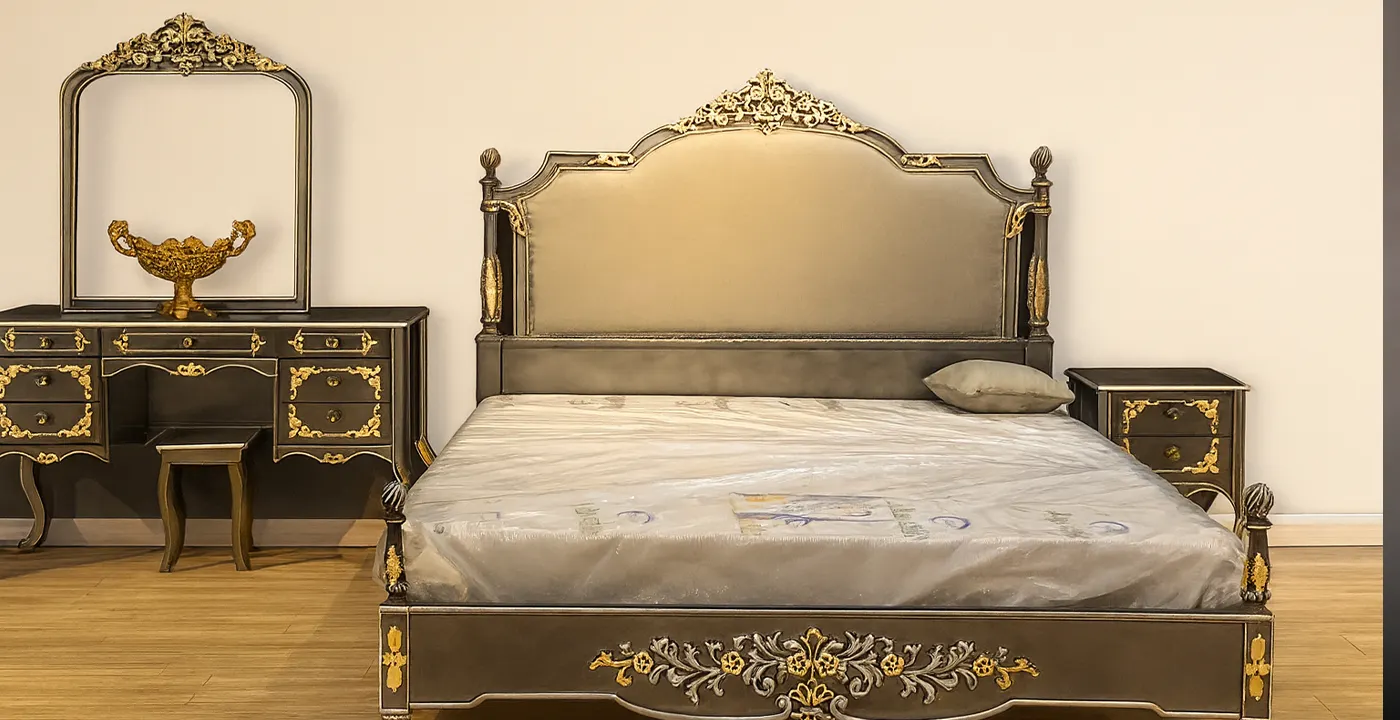 سرویس خواب کلاسیک منبت لنا